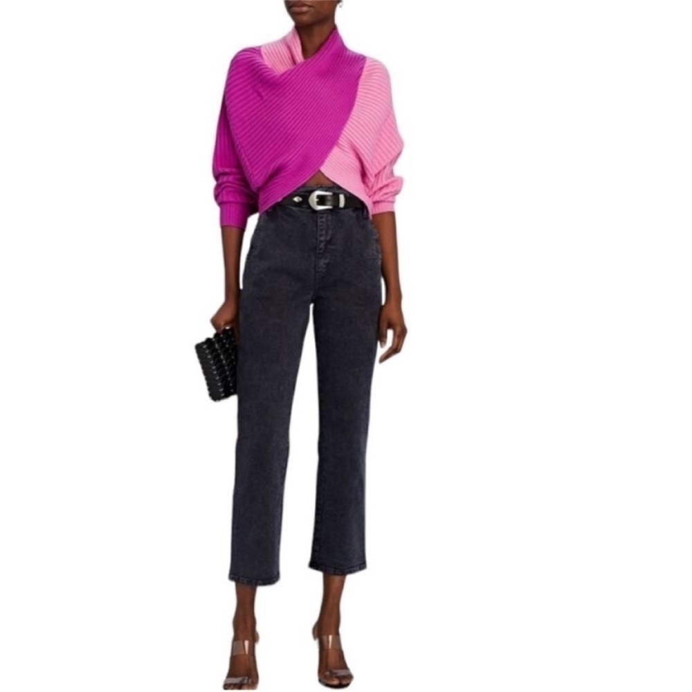 LE JEAN Olympia Cropped‎ Straight-Leg High Waist Jeans Size 24